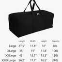 DoYiKe Extra Large Canvas Travel Duffle Bag Heavy Duty, Sports Military Camping Tent Travel Storage Black