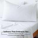 Cottington Lane 100% Cotton Twin Sheet Set, 4 Piece White Luxury Hotel Quality Sheets, Deep Pocket Fits 8-16 Inch Mattress, Breathable, Durable, Cooling Sheets with Crisp Cotton Feel