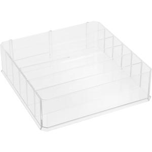 Acrylic Cash Storage Box with Multiple Compartments for Organized Money Management in Retail and Home Use