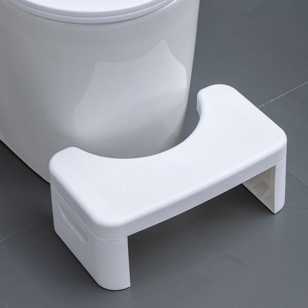 Toilet Step Stool, Toilet Assistance Steps, Bathroom Toilet Stool, Kids Tot Step Stool, Foldable Toilet Stool, Fits All Toilets, Folds for Easy Storage White