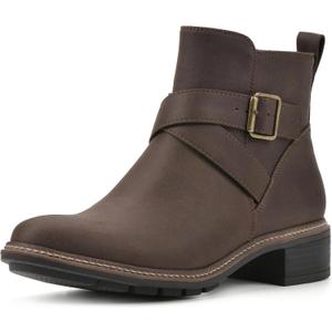 CLIFFS BY WHITE MOUNTAIN Women's Shoes Elie Stacked Heel Ankle Bootie