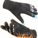 KynciLOR Winter Gloves for Men Cold Weather Anti-Slip Thermal Running Gloves for Women Touchscreen Windproof Water-Resistant Gloves for Outdoor Cycling Hiking Driving Skiing (Large, Classic Black)