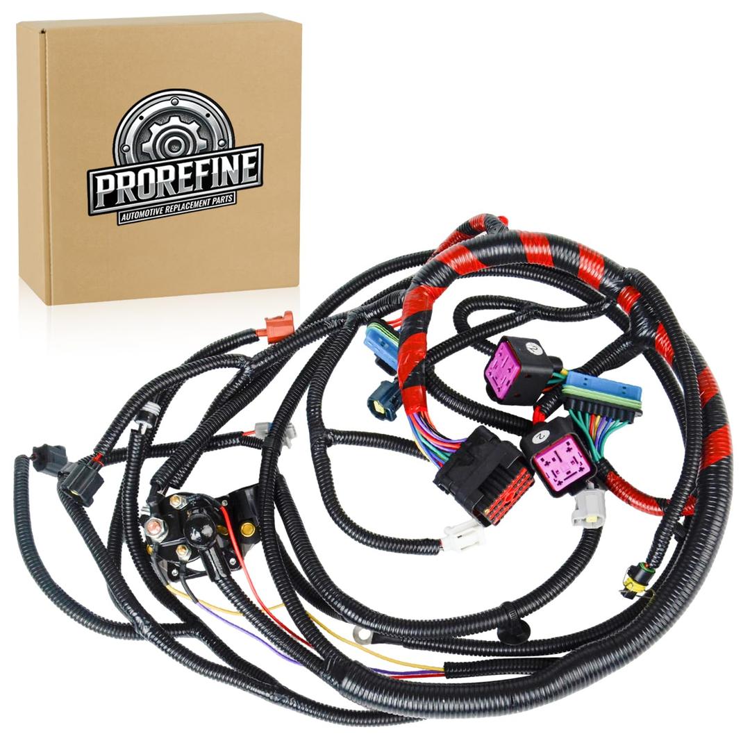 Engine Wiring Harness Compatible with 2000 2001 Ford F-Series Super Duty & Excursion 7.3L Diesel California Emissions GPCM Style Replace YC3Z-12B637-BA