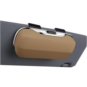 GDQ Sunglasses Holder for Car Visor Glasses Case|Car Sunglass Holder|Eyeglass Holder|Press Silent Shockproof Dustproof (Beige)