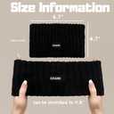 XEF Ear Warmer Headband for Women Winter Knit Elastic Wide Head Wrap Winter Ear Muffs Fashion Sports Headbands Sweatband Orange Grey