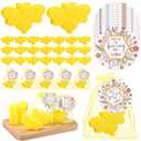 50 Sets Bee Themed Soap Bulk Baby Shower Return Gifts Including Mini Bee Handmade Soaps with Thank You Tags and Organza Bags Gender Reveal Party Favor for Guests Birthday Decorations