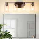 4 Lights Bathroom Lighting Fixtures Over Mirror Oil Rubbed Bronze Bathroom Vanity Light Fixture Farmhouse Vanity Light Vintage for Bedroom Living Room Hallway