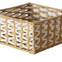 Decorative Entryway Basket Woven Storage Basket Organiser Box for Toy Cosmetics Book Small Items Woven Paper Cord Bin Desk Organiser for Multiple Items