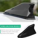 Shark Fin Antenna Cover for Car, Auto AM/FM Radio Signal Base Top Roof Aerial Cover with Adhesive Tape, Fashionable Shark Antenna Base Universal Replacement for Sedan SUV Van (Black)