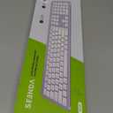 Wireless Keyboard and Mouse Combo - Full Size Slim Thin Wireless Keyboard Mouse with Numeric Keypad 2.4G Stable Connection Adjustable DPI (White & Silver)