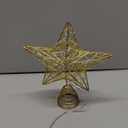 Christmas Star Tree Topper with 8 Lighting Modes, USB Lighted Tree Topper with 20 LED Lights, Shiny Treetop Christmas Tree Decoration for Indoor Outdoor Holiday Home Ornament Gift, 9.8 Inch(H)