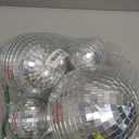 4 pack Large Disco Ball Silver Hanging Disco Balls Reflective Mirror Ball Ornament for Party Holiday Wedding Dance and Music Festivals Decor Club Stage Props