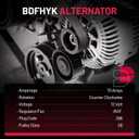 BDFHYK Alternator Compatible with Honda Civic 2001-2005 1.7L l4, Compatible with Acura EL 2001-2005 1.7L l4 Replace 06311-PLM-505RM, 13893, 13893N, 213893, 2-13893, 31100PLMA01, 3341427A, 334-1427A