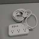 Extension Cord 15 ft, Surge Protector Power Strip with 6 Outlets 4 USB Charger(2 USB C Port), Flat Plug Outlet Extender Long Cord, Protection for Indoor, Home, Office Supplies, Dorm Room Essentials