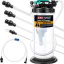 Estune 1.4 Gallon/5.3 L Manual Pneumatic Fluid Extractor, Automotive Oil Extractor Pump Oil Vacuum Changer with 5 Pcs Brake Bleeding Hose for Car, SUVs, Truck, Yachts