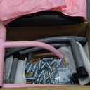 BCAN 36'' Toddler Trampoline, ASTM Certified - Kids Trampoline for Ages 1-6, Foam Handle & Safe Thickened Cover, Mini Trampolines for Kids Indoor, Easy to Assemble, Pink