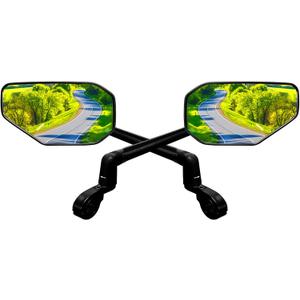 2PCS Bicycle Mirror,Adjustable Bike Mirrors,New Folding Bike Rear Viewmirror, 360rotatable Large E-scooter Mirror for E-bike Handlebar Pair (22,2-25,4mm)