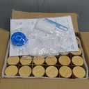 AISIPRIN Glass Spice Jars with 398 Labels, 24 pcs 4oz Spice Containers with Bamboo Lids, Square Spice Bottles With Shaker Lids,Spice Organization for Cabinet,Drawer,Rack,Seasoning Organizer