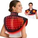 All-in-One Cordless Red Light Therapy for Neck Shoulders and Back, 850nm Infrared Therapy Neck & Shoulders Heating Pad with Timer, for Joints & Muscle Relaxation, Easy Clean