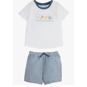 Mud Pie Easter Smocked Short Set 4T-5T