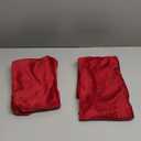 Encasa XO Velvet Throw Pillow Covers 24x24 in (60x60 cm) - Red - Set of 2 No Inserts, Only Pack of 2 Cases | Soft Square Decorative Euro Shams Cushion Cover for Couch, Sofa