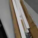 A - Frame Wooden Display Easel - Adjustable Lyre Beechwood Studio Easel Stand Holding Canvas Up to 90", Inclinable Artist Floor Painting Easel for Artwork Painting, White