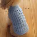 FAMI Dog Clothes Dogs Sweater Soft Puppies Clothing Winter Puppy Sweaters Warm Outfit for Dogs Small XS S Cat Apparel (SkyBlue,X-Small)
