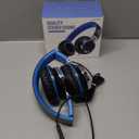 AILIHEN C8 Kids Headphones Wired, On-Ear Headphones with Microphone and Volume Control Foldable Corded Stereo 3.5mm Headset for School Teens Smartphones Chromebook Laptop Tablets Travel (Black Blue) (Medium)