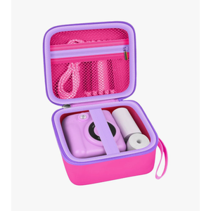 Kids Instant Print Camera Case Compatible with ESOXOFFORE for Dylanto for DUDUDRAGON for GKTZ for Dafotil for Careenoah for Aasonida Toddler Digital Prints Paper Storage Bag (Box Only) Bright Pink