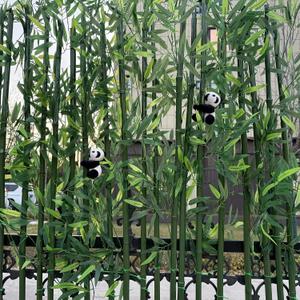 Artificial Bamboo Tree (Green, 4FT/1.2M, Artificial Bamboo Tree 4FT (20 Pack))- UV Resistant Outdoor Indoor Faux Bamboo Screen with Zip Ties & Accessories
