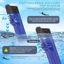 HD Full Face Snorkel Mask, Snorkeling Gear for Adults with 180 Anti-Fog HD View and Detachable Camera Mount, Anti-Leak Snorkel Mask Adult Youth (Large-X-Large, Transparent Blue)