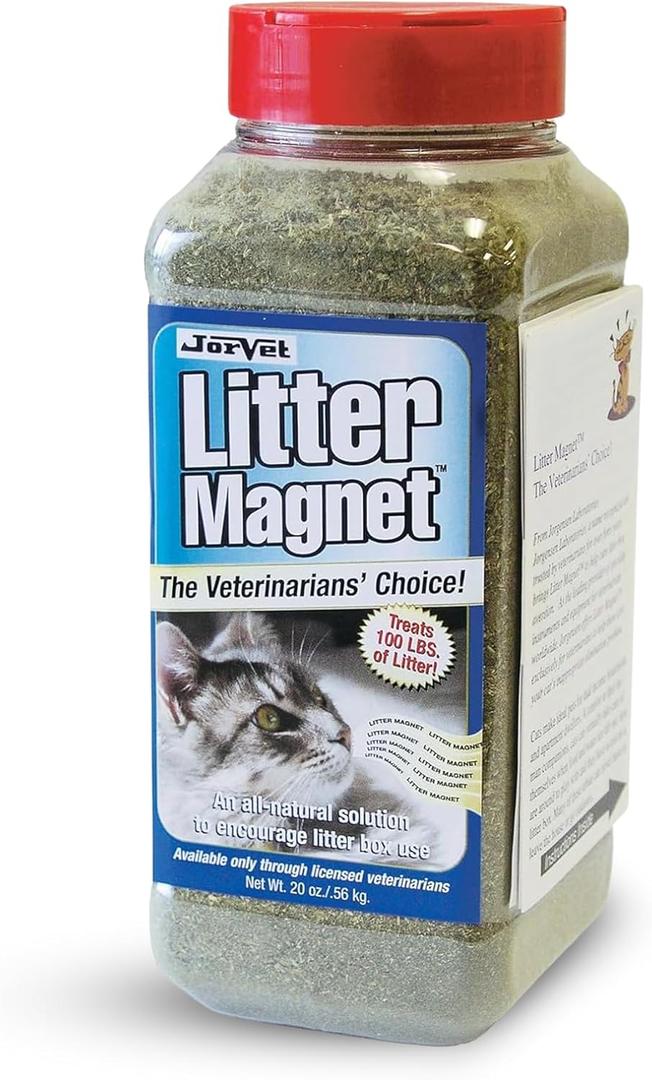 JorVet Feline Litter Magnet | All-Natural Herbal Solution to Attract Cats to Litter Box & Resolve Behavioral Issues | Treats 100+ lbs. of Clumping Litter | 20oz Earthly Scented