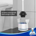 MR.SIGA Toilet Plunger with Holder, Heavy Duty Toilet Plunger and Holder Combo for Bathroom Cleaning, White