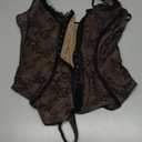 SHAPELLX Lace Bodysuit for Women Tummy Control Shapewear Backless Body Suits One Piece Body Shaper Thongs (Medium, Black)