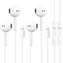 2 Pack Wired Headphones for iPhone,Earbuds Earphones Built-in Microphone & Volume Control,Compatible with iPhone 14/13/12/11/XR/XS/X/8/7/Pro/Pro Max..