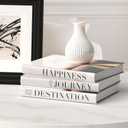 Decorative Books for Home Decor - Coffee Table Book Decor - Fake Books for Decoration With Real Blank Pages - Faux Books for Decoration With Console Table, Bookshelf - Fashion Books Decor Set of 3