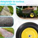 16" 4.80/4.00-8" Flat-Free Solid Wheelbarrow Wheel and Tire, 3"-7"Centered Hub with 5/8"&3/4" Bearings for Wheelbarrows Utility Cart Lawn Dollies