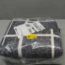 Modern Kitchen Runner Rug Non Slip 2.6x8 , Washable Distressed Stripe, Hallway Runner, Woven Thin Low Pile Carpet Runners for Hallway 8ft Entryway, Kitchen, Walkway- Midnight Black