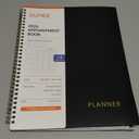 SUNEE 2026 Appointment Book, Quarter-Hourly, Weekly & Monthly - from January 2026 - December 2026, 8.5"x11" Weekly Planner, Flexible Cover, Note Pages, Pockets, Bookmark, Spiral Binding, Black