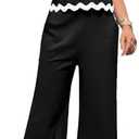 HangNiFang Womens Summer 2 Piece Outfits Sleeveless Cropped Tank Button Back Top Capri Wide Leg Pant Linen Set, XL