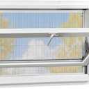Vinyl Basement Hopper Window, Bathroom Window 32" x 24" White