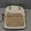 LOVEVOOK Puffer Diaper Bag Backpack, Lightweight Baby Bag with Changing Pad, Large Diaper Backpack for Mom Dad with Stroller Buckles, Beige-Coffee