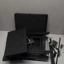 ODK Dresser for Bedroom with 4 Storage Drawers, Small Dresser Chest of Fabric Drawers with Sturdy Steel Frame, Wood Top, Black