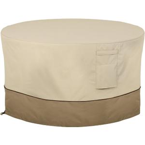 Classic Accessories New Veranda 42" Fire Pit Table Cover - Round, Outdoor Table Cover