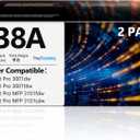 138A Toner Cartridges Black 2 Pack Pro MFP 3101fdw Replacement for HP138A 138A W1380A 138X W1380X Black Toner Compatible with HP Laser Jet Pro 3001fdw 3001dw MFP 3101fdw Printer 138A Ink (2 Black)