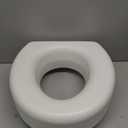 HealthSmart Enhanced Comfort 5" Raised (Round) Toilet Seat Risers for Seniors 5 Slip Resistant Pads FSA/HSA Eligible Padded Toilet Seat Elevation 15.7 x 15.2 x 6.1