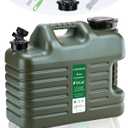 UPWOIGH 5 Gallon Water Jug, Camping Water Container, Truly No Leakage Water Storage with Spigot, Large Military Green Water Tank, BPA Free Portable Overlanding Gear for Outdoors, Hiking