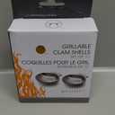 Outset Grillable Shells, All Purpose Grillable Stainless Steel Sea Shells, Set of 12