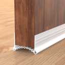 SUNMON Silicone Door Draft Stopper, 39in Upgraded Door Slide-On Under Door Seal Blocker, Under Door Sweep Weather StrippingWhite