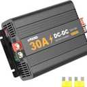 DC to DC Charger 12V 30A, Multi-Stage On-Board Battery Charger for Lithium, AGM, Gel, and Lead-Acid Batteries, Ideal for RVs, Marine, Boats and Commercial Vehicles